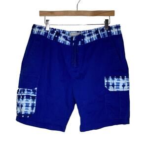 Sun and Stone Blue Tie Dye Cargo Shorts Men’s Size Large